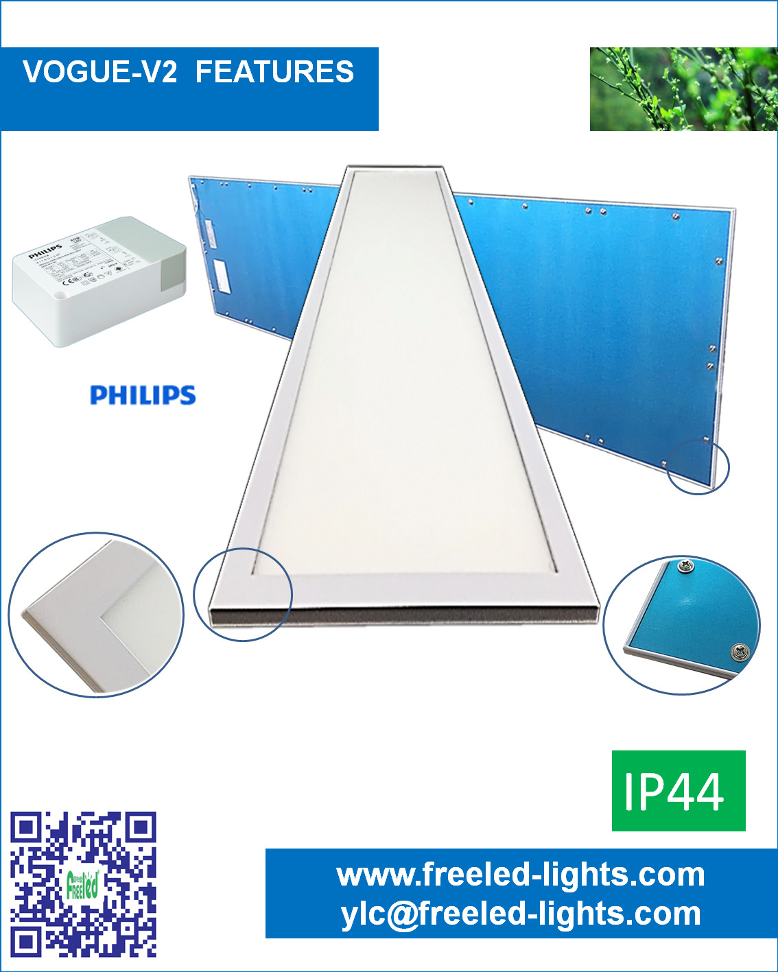 IP44 120×30 32w panel led - IP44 LED Panel Light - 1