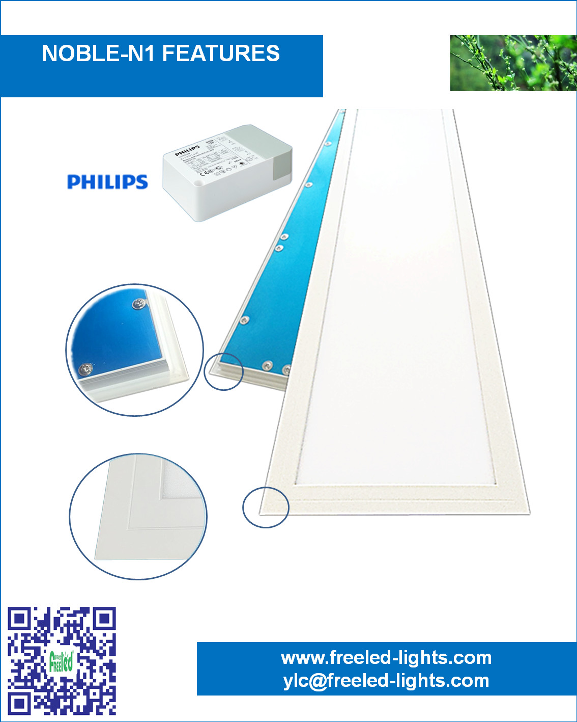 IP44 recessed 120×30 40w 32w panel led - IP44 LED Panel Light - 1