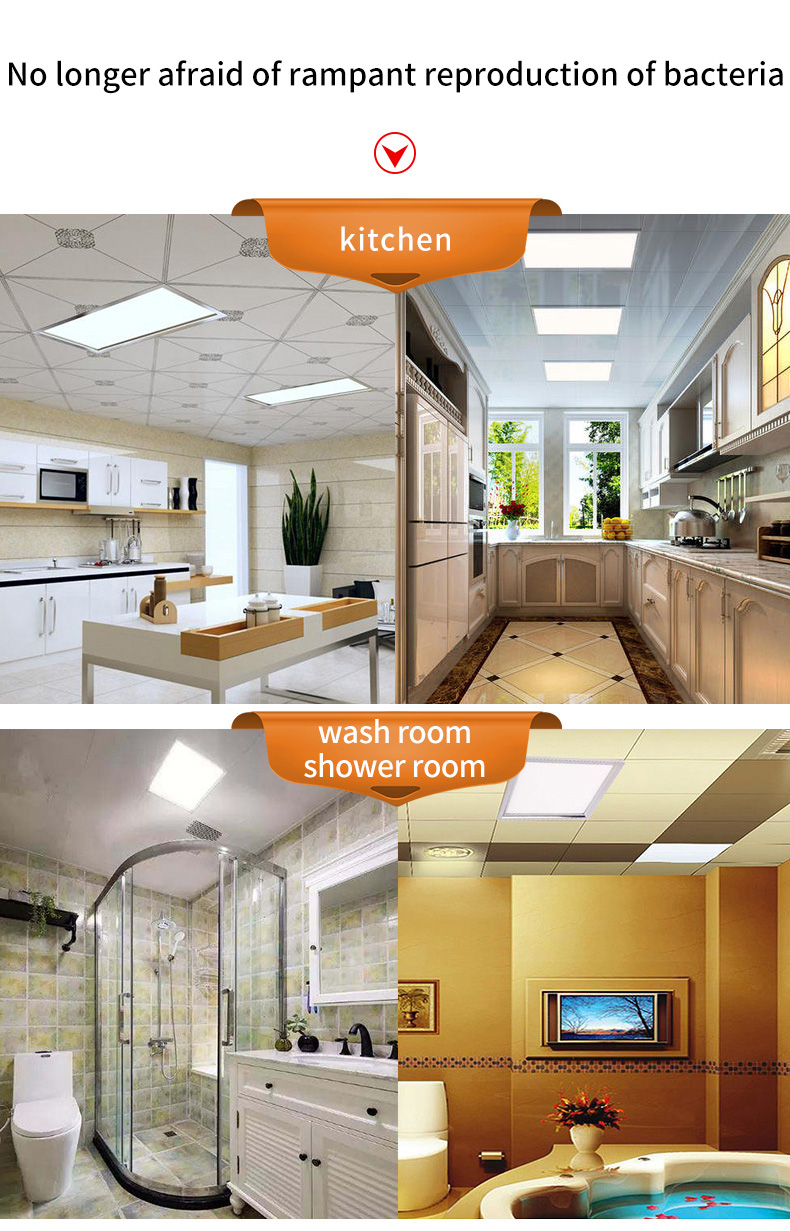 60x60cm 40w wet location IP65 sterilization recessed light - IP65 IP54 LED Panel Light - 9