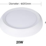 Wet location IP65 Surface Round Light